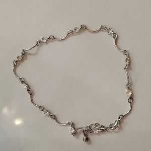 Silver ankle bracelet